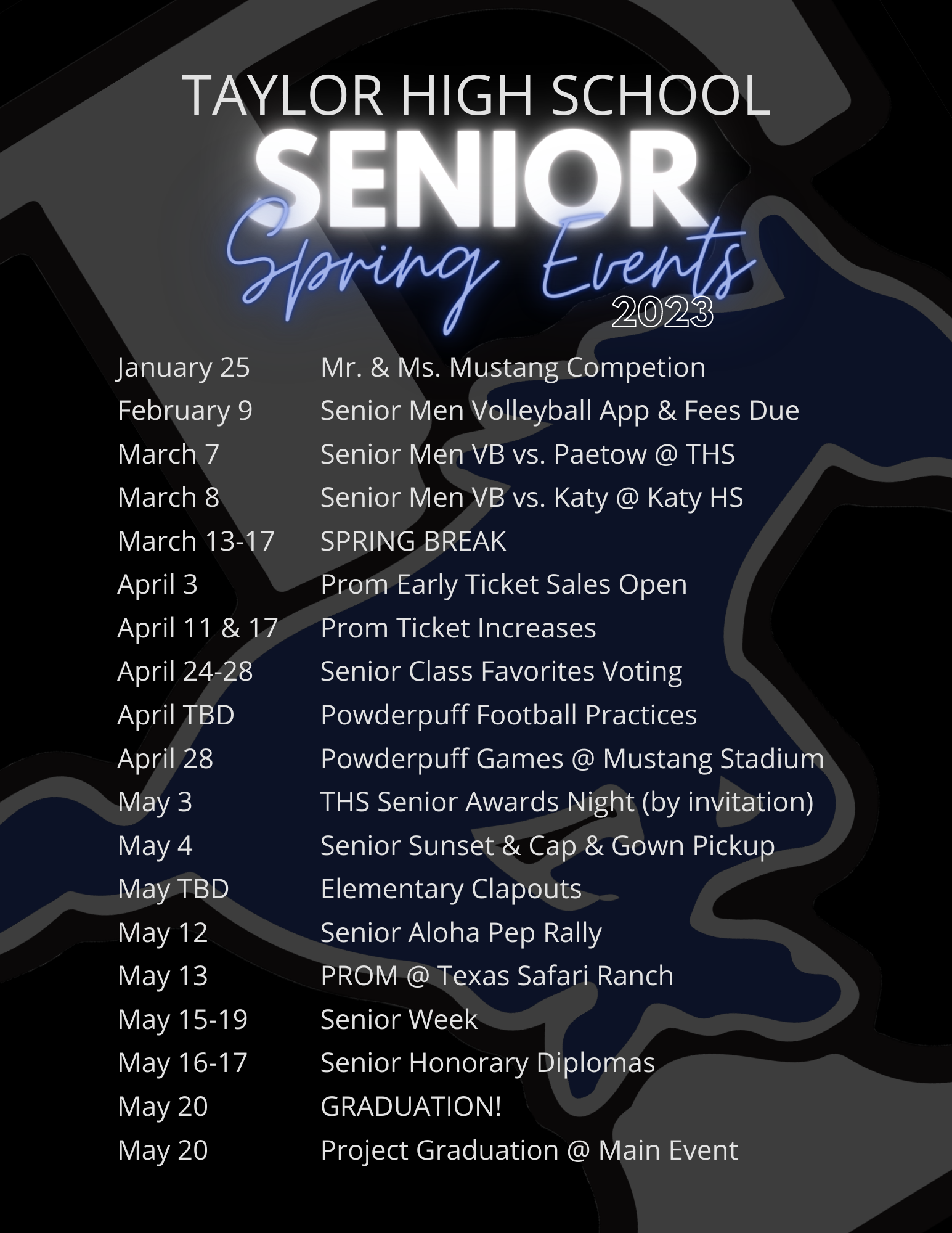 Senior Spring Events